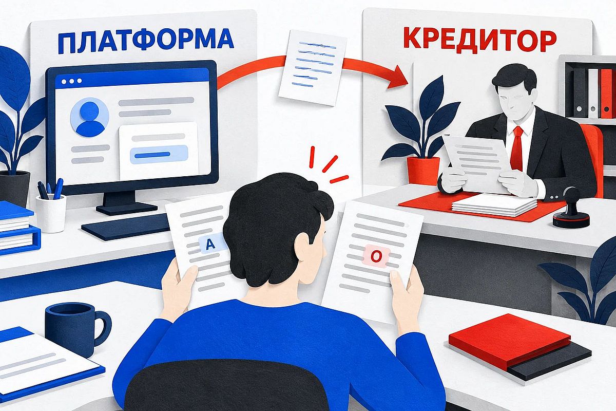Платформа и юридический кредитор как два разных адресата вопроса об ошибке