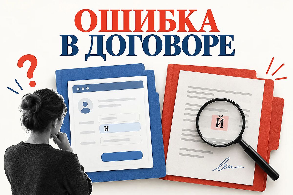 Различие одной буквы в данных кабинета и подписанном договоре займа